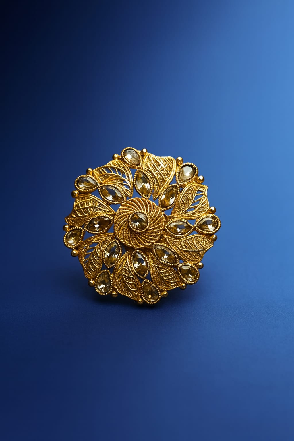 Traditional gold finger ring