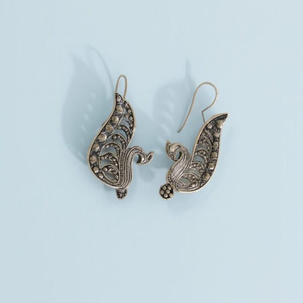 Antique Leaf Swirl Earrings