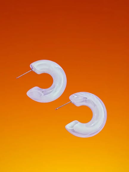 Frosted Loop Resin Hoops