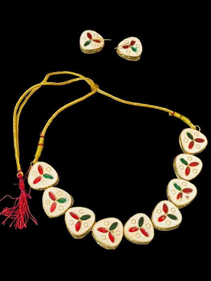 Kundan Minakari Blue necklace set