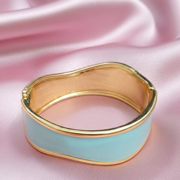 Gold-toned hinged bangle bracelet