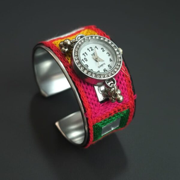 ✨ Tribal Boho Fabric Cuff Watch