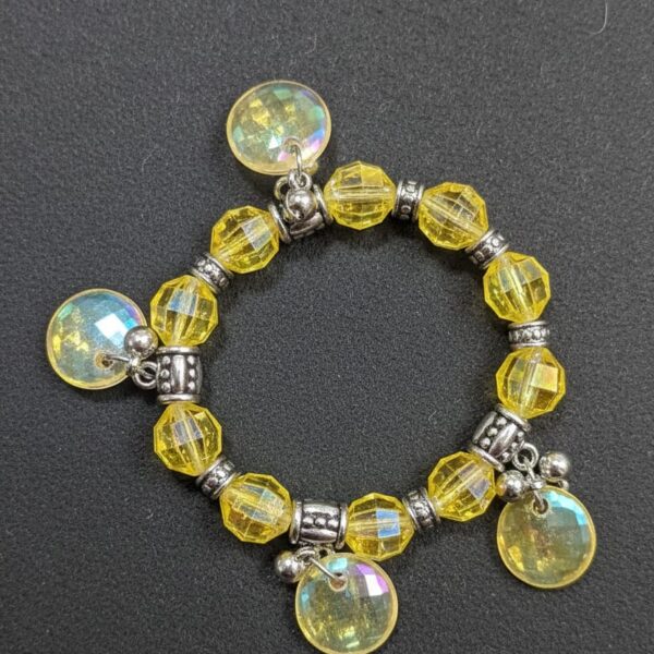 Sunlit Citrine Charm Stretch Bracelet.