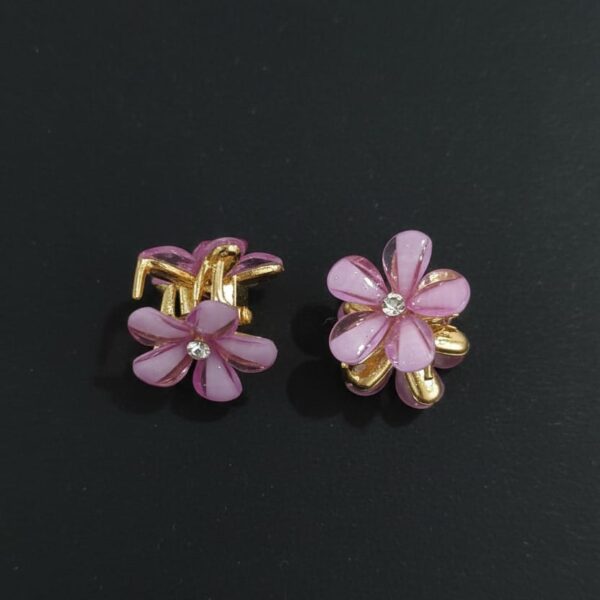 Purple Blossom Mini Claw Clip Set.