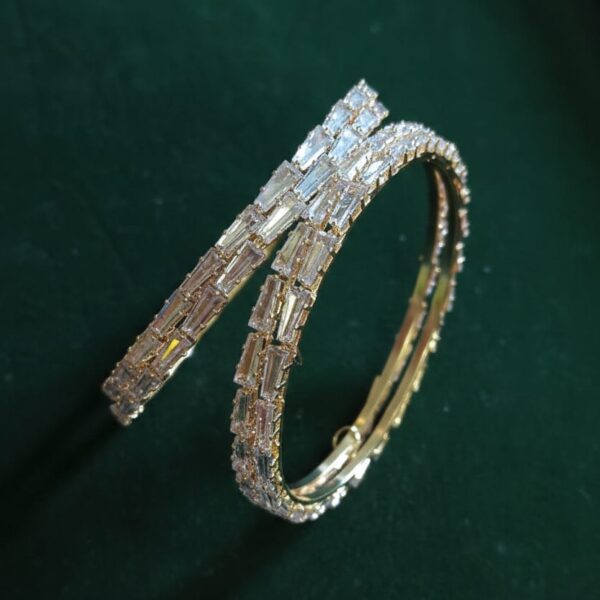 Emerald Edge Crystal Bangles