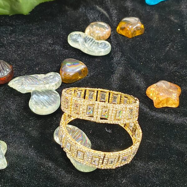 Gold-Plated Cubic Zirconia (CZ) Bangles.