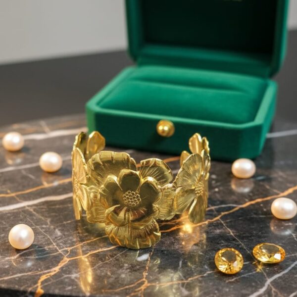 Golden Blossom Cuff