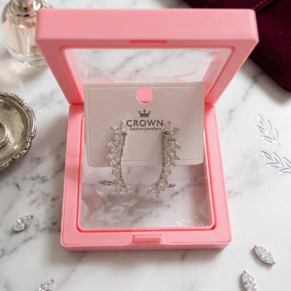 Crystal Vine Ear Cuff Earrings