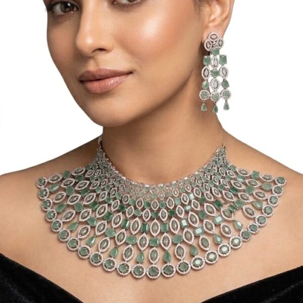 Emerald Elegance Choker Set
