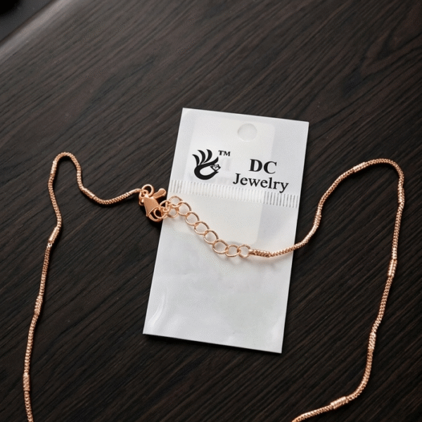 Rose Gold-Toned Delicate Station Link Chain