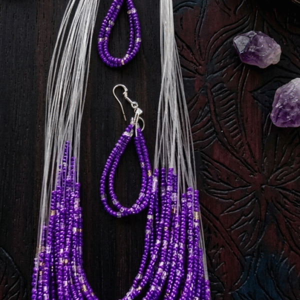 The Amethyst Cascade Seed Bead Set