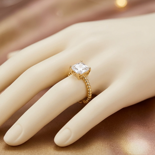 The Aurelia Square Adjustable Ring