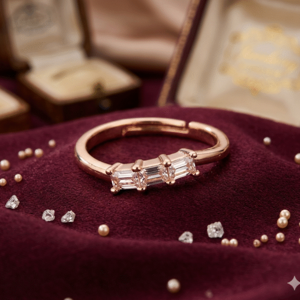 The Trinity Baguette Ring