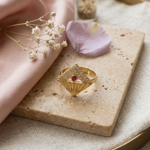 Ruby Sunburst Luxe Ring