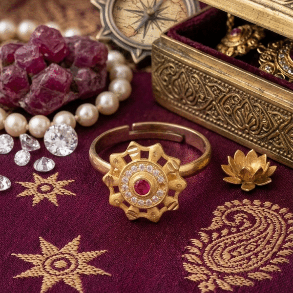 Ruby Radiance Bloom Ring