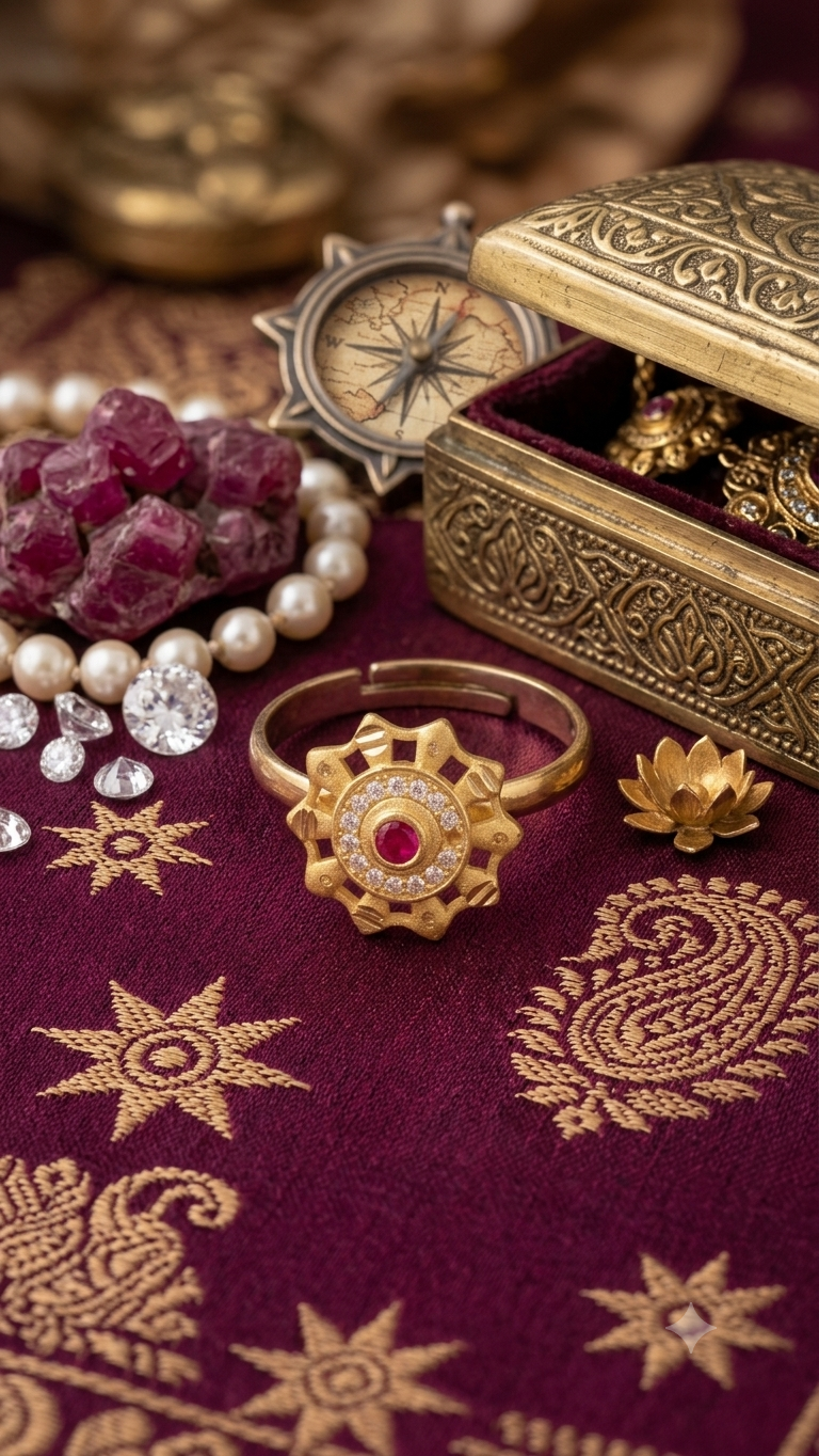 Ruby Radiance Bloom Ring - Image 2