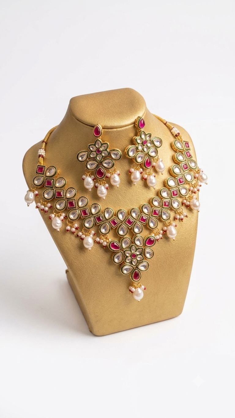 Gulnaar Kundan Choker Set