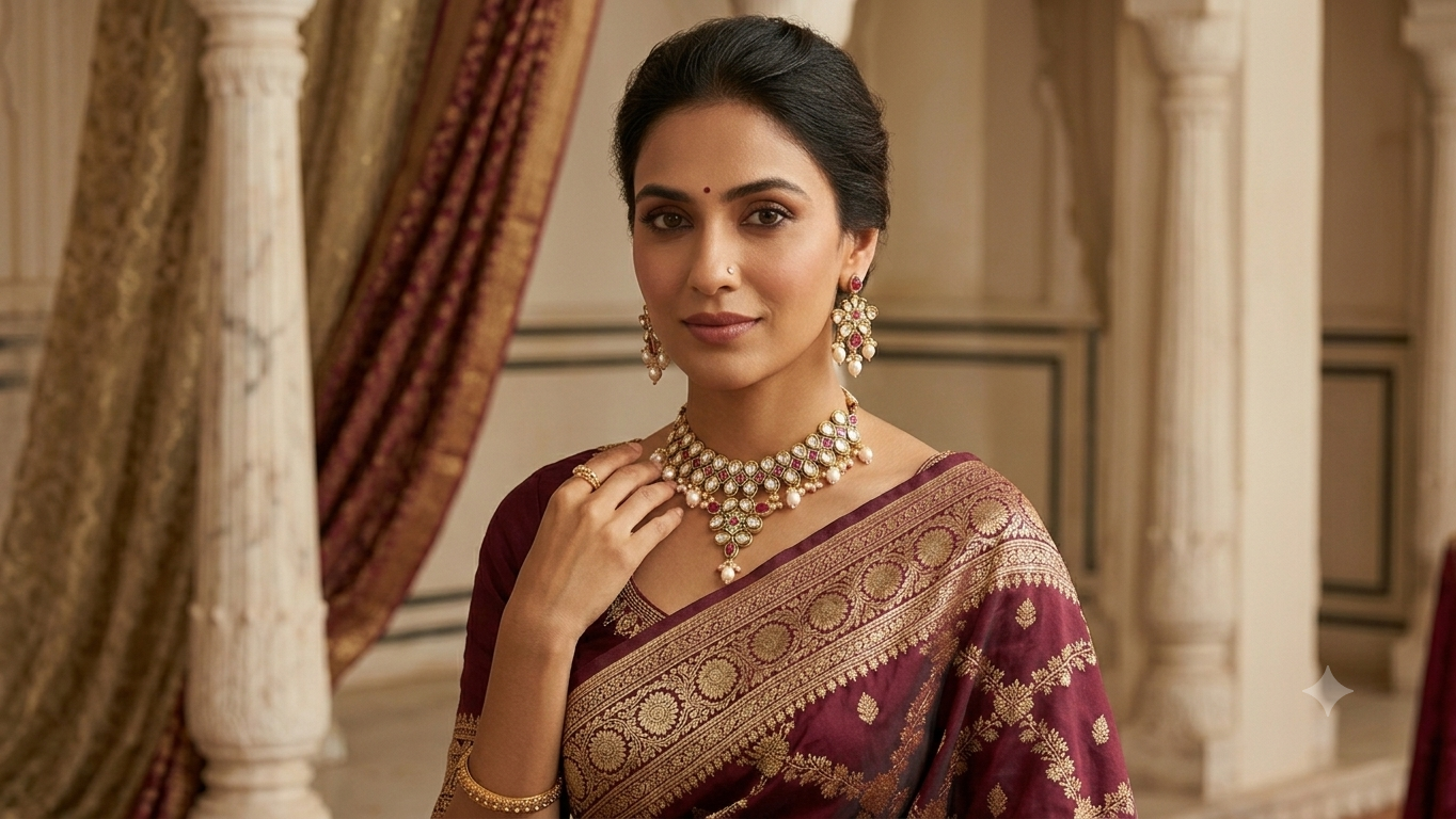 Gulnaar Kundan Choker Set - Image 2