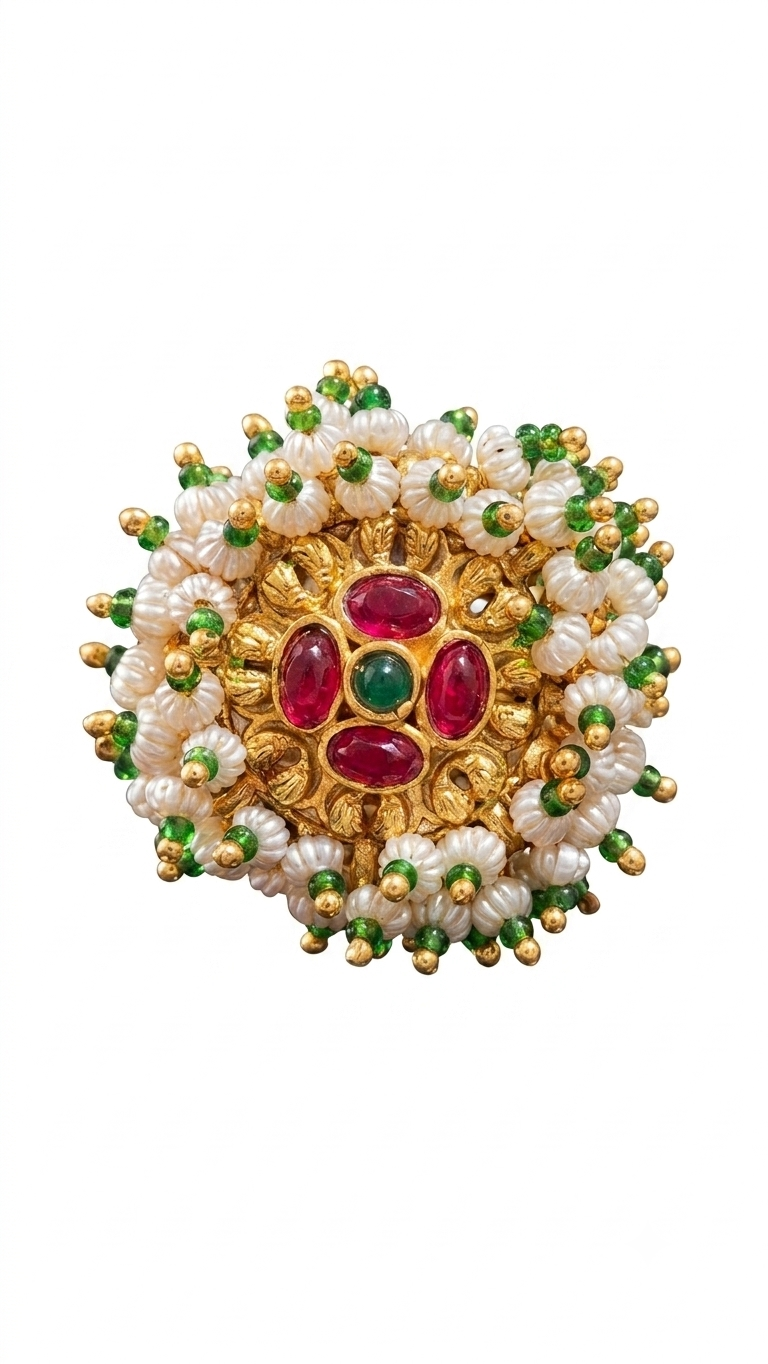 Imperial Nizam Pearl & Ruby Statement Ring