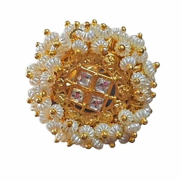 The ‘Moti-Mahal’ Heritage Gold Cocktail Ring