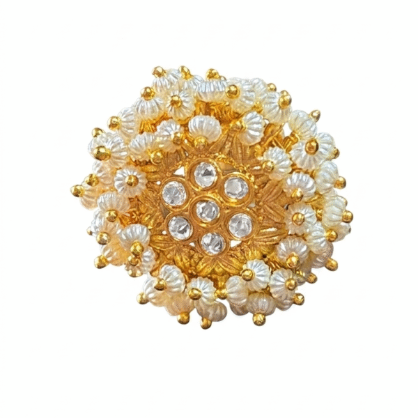 Royal Rajputi Jadau Pearl Cocktail Ring
