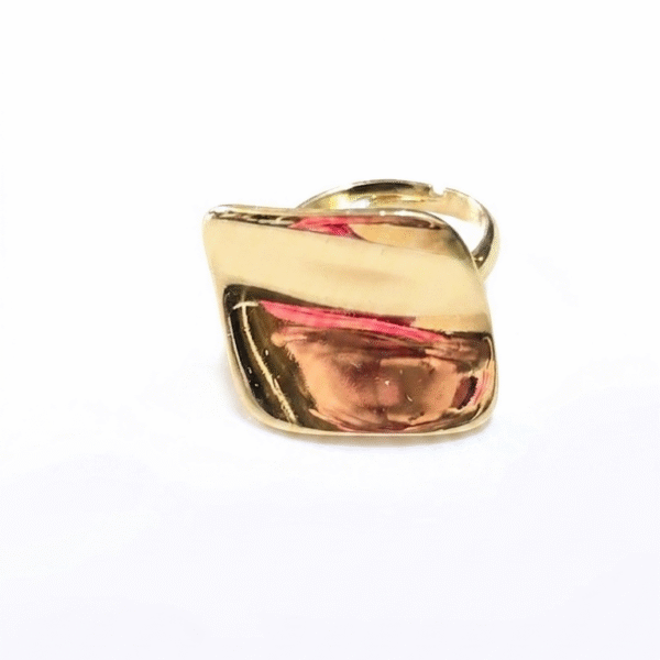 Minimalist Molten Square Ring