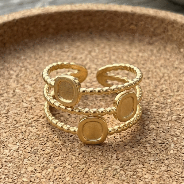 Multi-Layer Beaded Stackable Finger Ring