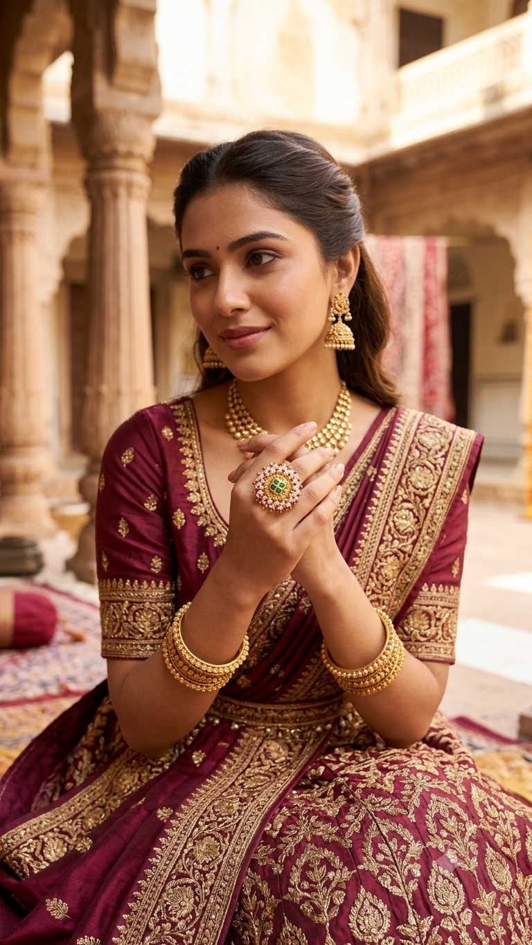 Regal Royal Jadau Statement Ring - Image 2
