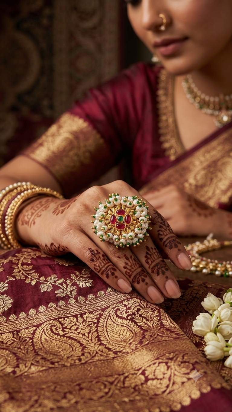 Imperial Nizam Pearl & Ruby Statement Ring - Image 2