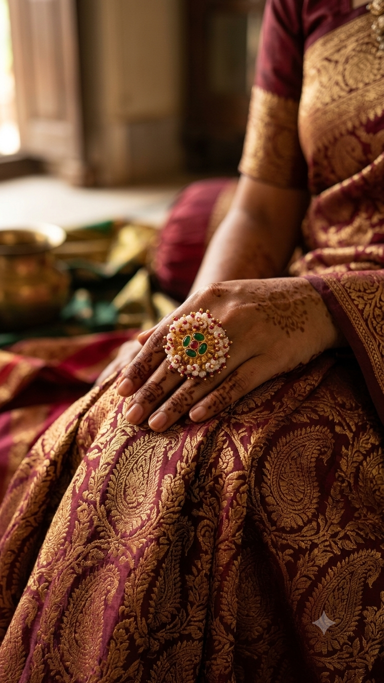 The Rajkumari Blossom Statement Ring - Image 2