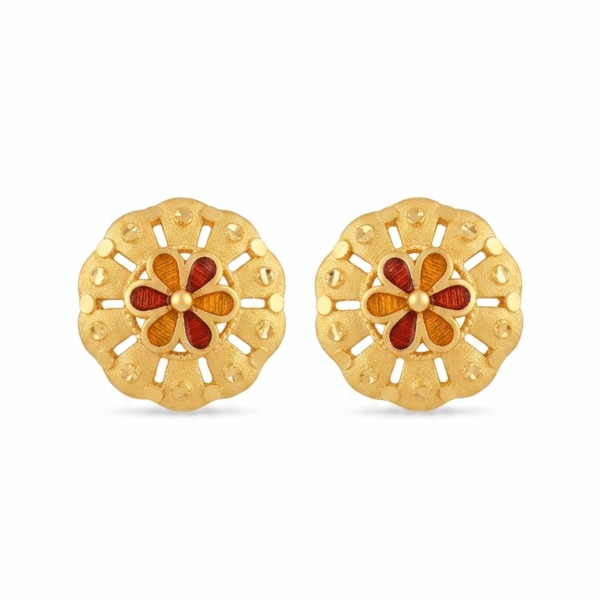 The Aadya Floral Enamel Studs