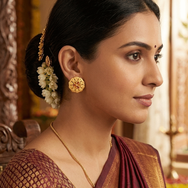 The Aadya Floral Enamel Studs
