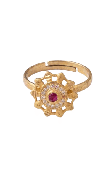 Ruby Radiance Bloom Ring