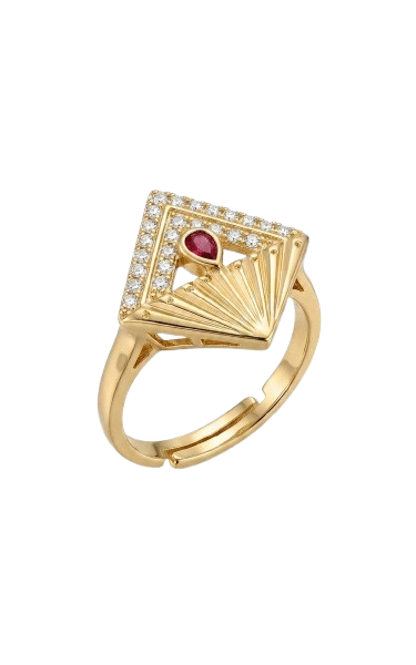 Ruby Sunburst Luxe Ring