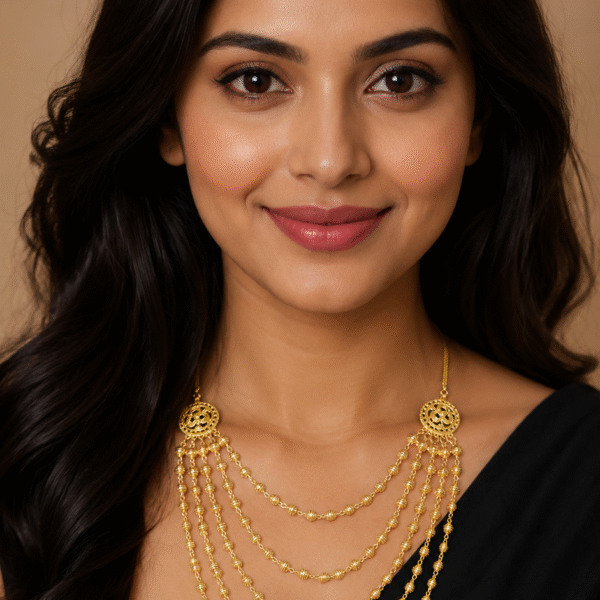 The Rajkumari Five-Tiered Gold Necklace