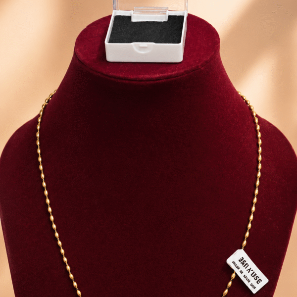 Gold-Tone Rice Bead Chain