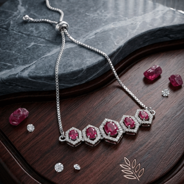 Ruby Radiance Link Bracelet