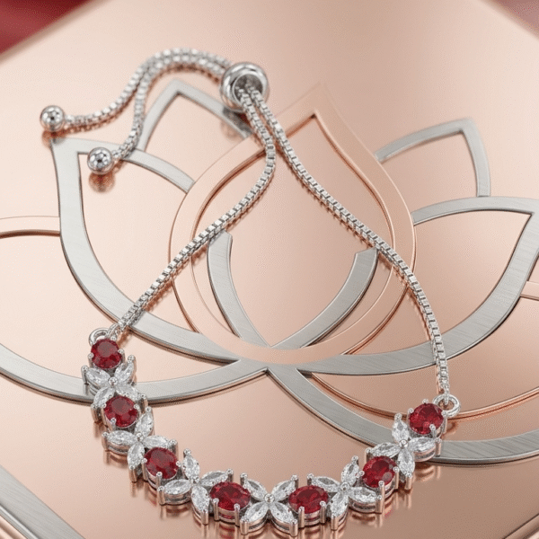 Ruby Blossom Elegance Necklace 🌹