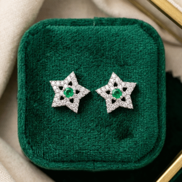 Emerald Nova Star Studs