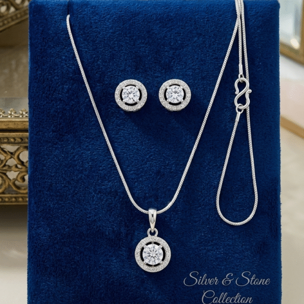 Aura Halo Pendant & Earring Set