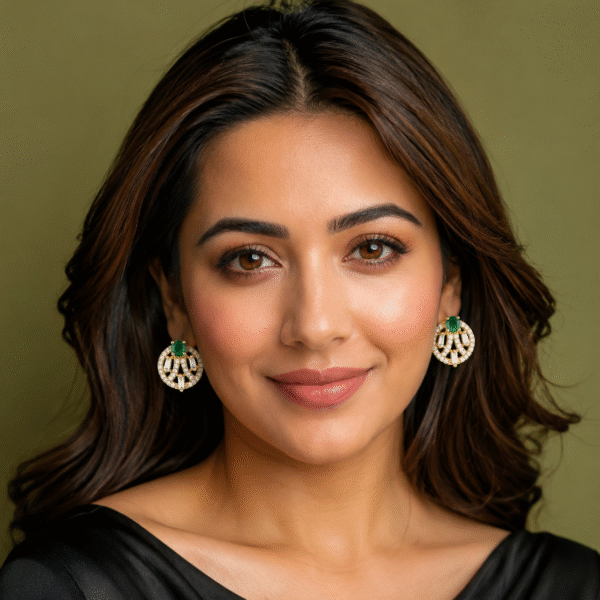 Emerald Crystal Bloom Earrings