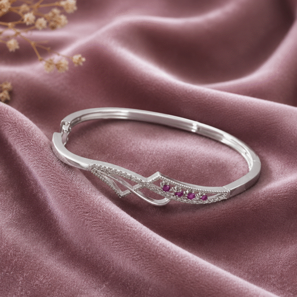 The Crimson Contour Bangle