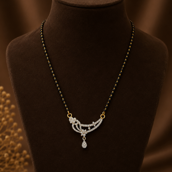 The Floral Wave Diamond Mangalsutra