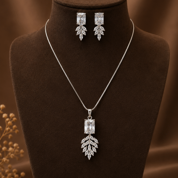 The Celestial Cascade Diamond Pendant Set