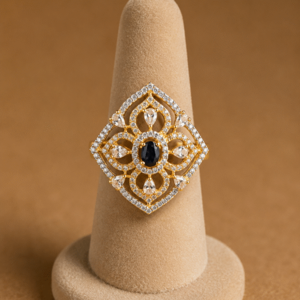 Regal Floral Sparkle Ring
