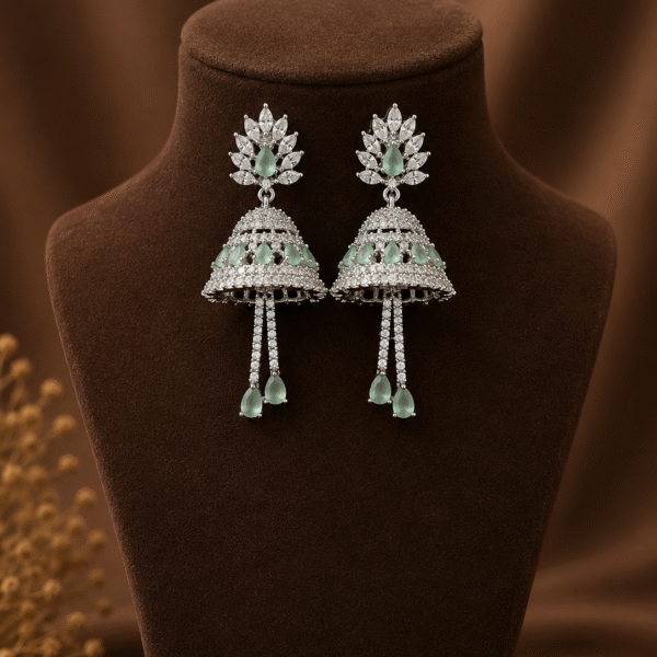 The Mint Radiance Jhumka Earrings